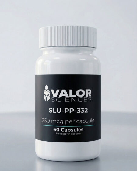 SLU-PP-332 250mcg capsules from Valor Sciences - 60 count research peptide bottle